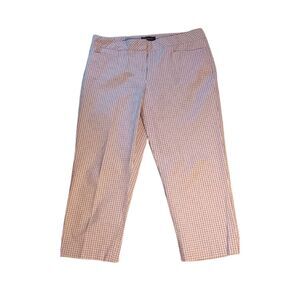 Talbots Women's Size 12 White, Pink and Blue Capri Pants
